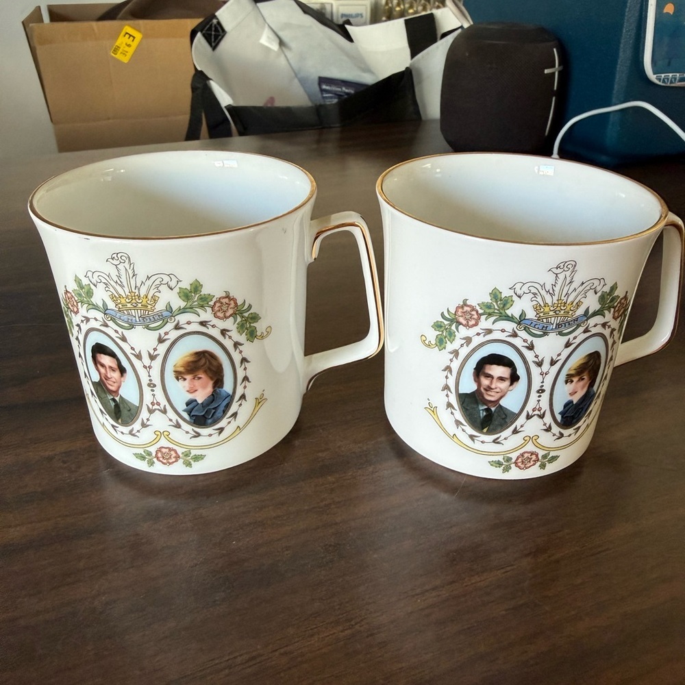 Vintage Collectible Tea Mugs Prince Charles Lady Diana